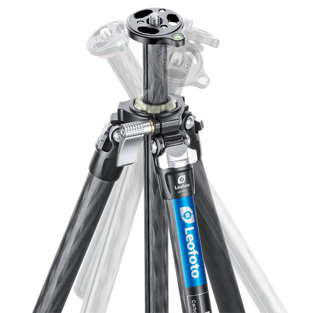 Leofoto LO-224C MR.O Series 4 Section Levelling Centre Column Carbon Fibre Tripod - Image 11