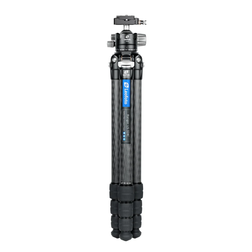 Leofoto LS-324C Ranger Series 4 Section Carbon Fibre Tripod with LH-40LR Ball Head - Image 4