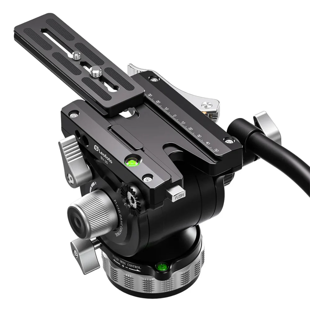 Leofoto LVC-253C Cinematic Video Series 3 Section Tripod with BV-20 Video Head - Image 11
