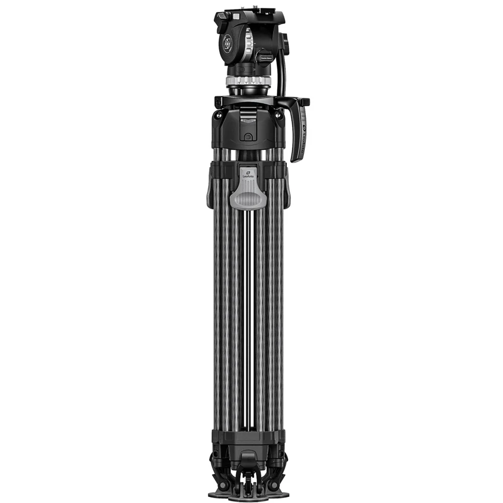 Leofoto LVF-163C+FH-10 Professional Carbon Fibre Video Tripod with Fluid Video Head - Image 3