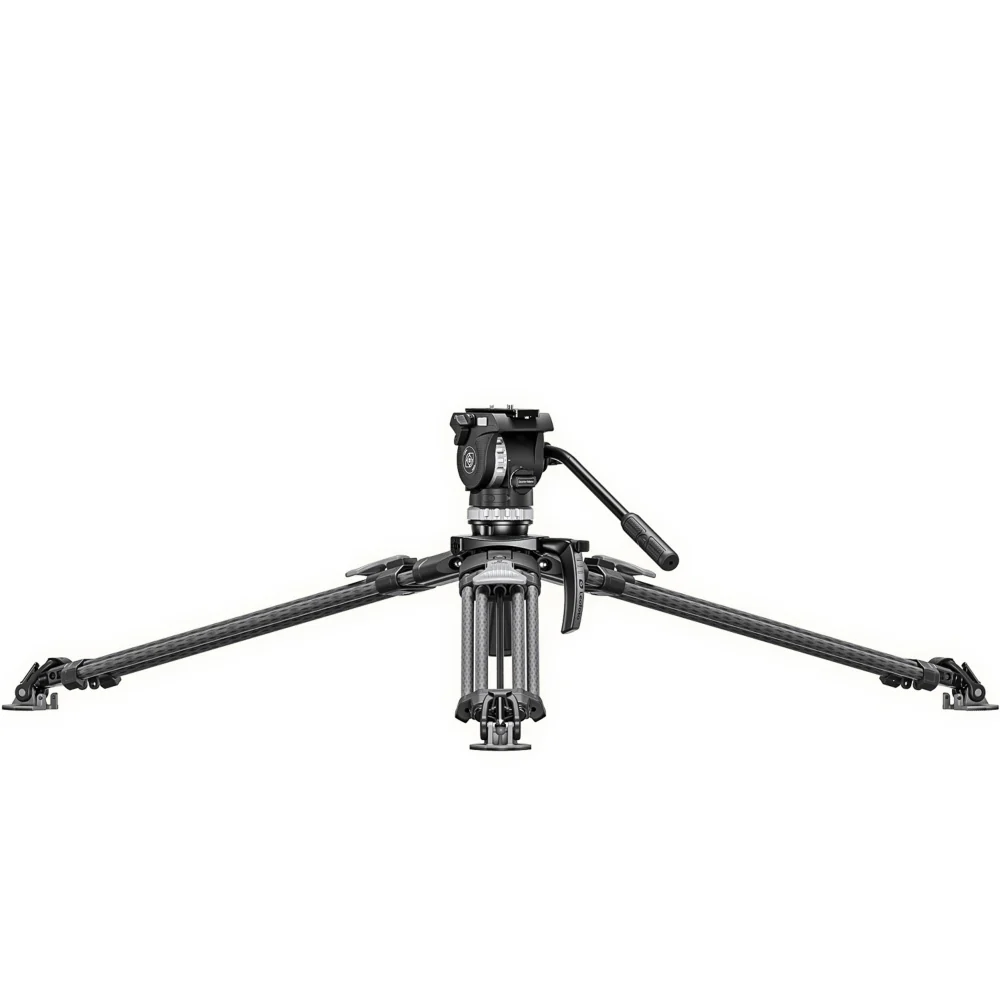 Leofoto LVF-163C+FH-10 Professional Carbon Fibre Video Tripod with Fluid Video Head - Image 4