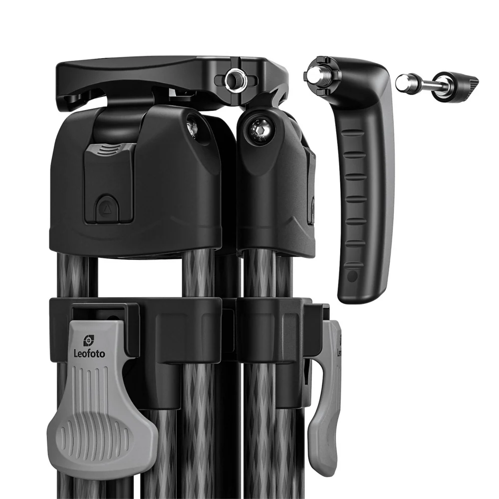 Leofoto LVF-163C+FH-10 Professional Carbon Fibre Video Tripod with Fluid Video Head - Image 7