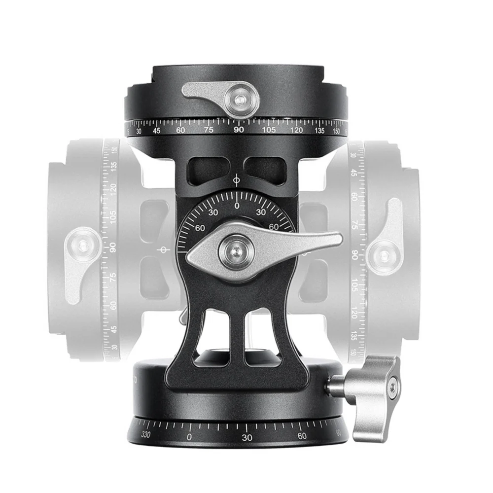 Leofoto VH-30R 2-Way Monopod Head with Panning Clamp and PU-100D Plate - Image 3