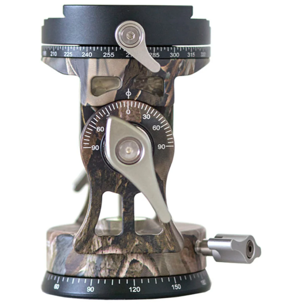 Leofoto VH-30R 2-Way Monopod Head with Panning Clamp and PU-100D Plate - Camouflage - Image 3