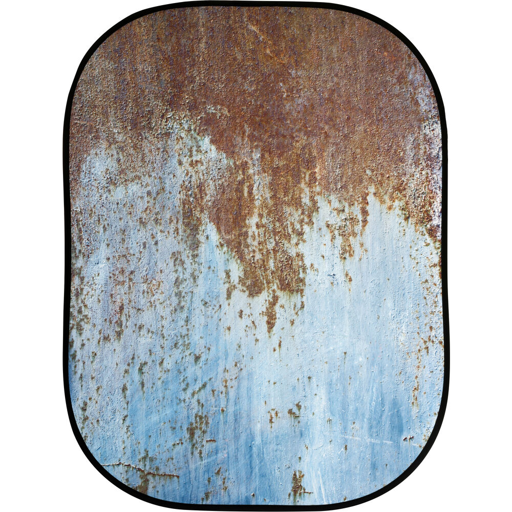 Manfrotto LL LB5713 Urban Collapsible Reversible Background 1.5 x 2.1m Rusty Metal / Plaster Wall - Image 2
