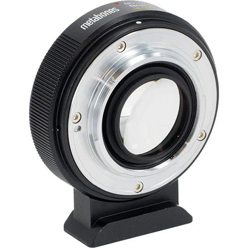 Metabones Minolta MD to Micro FourThirds Speed Booster ULTRA 0.71x (Black Matt) - With Tripod Foot (MB_SPMD-m43-BM3) - Image 3