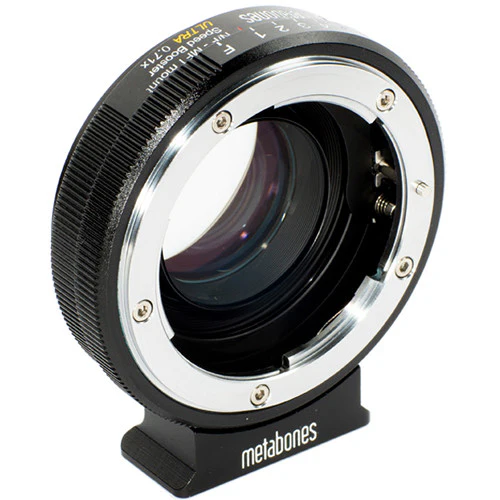 Metabones Nikon G to Micro FourThirds Speed Booster ULTRA 0.71x (Black Matt) - With Tripod Foot (MB_SPNFG-M43-BM3) - Image 2