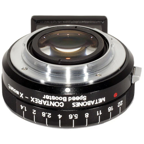 Metabones Speed Booster adaptor- Contarex- X-Mount 0.71x (Black Matt) - With Tripod Foot (MB_SPCX-X-BM1)