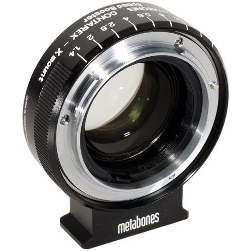 Metabones Speed Booster adaptor- Contarex- X-Mount 0.71x (Black Matt) - With Tripod Foot (MB_SPCX-X-BM1) - Image 3