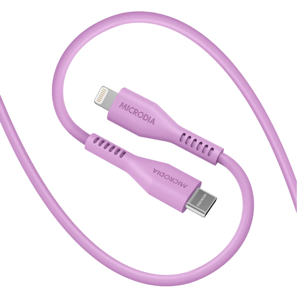 Microdia Fruitywire Liquid Silicon PD60W 2.6m USB-C to Lightning Cable - Image 2