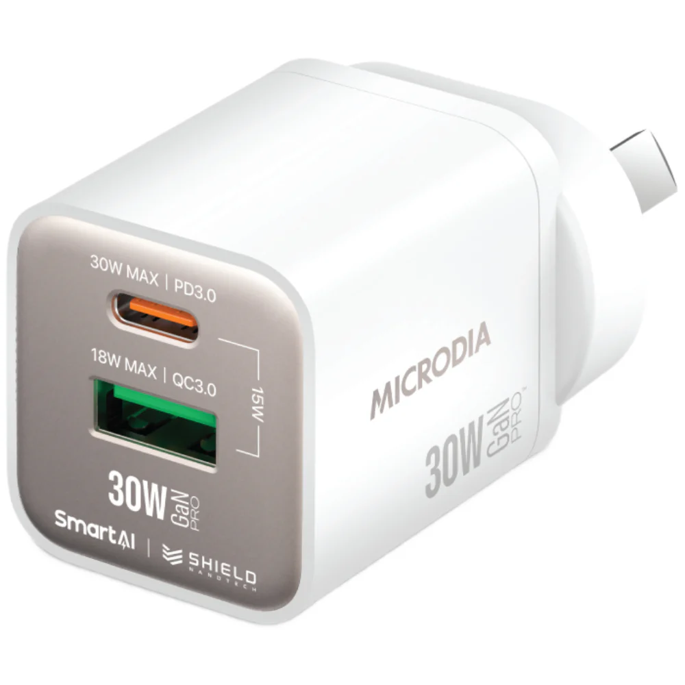 Microdia SmartCube Nano 30W Dual Port GaN Wall Charger - Image 2