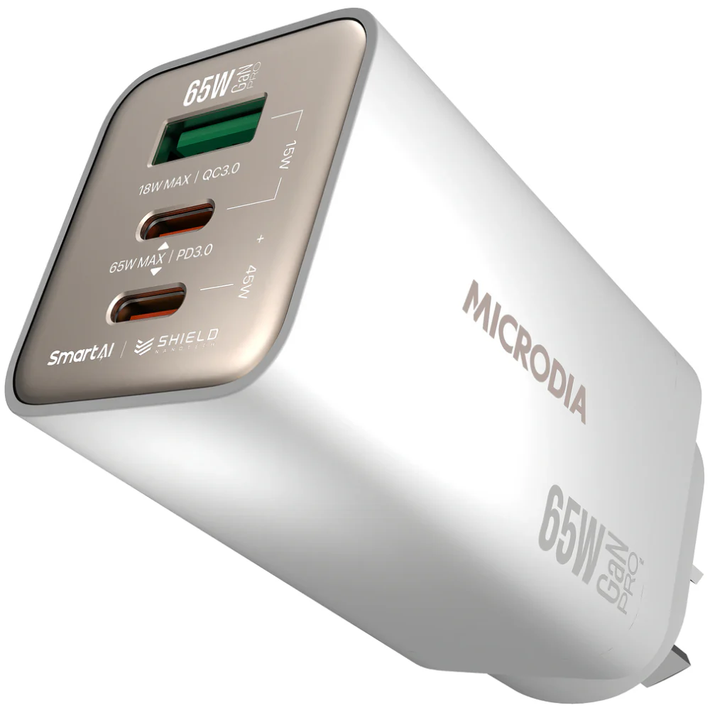 Microdia SmartCube Nano 65W Tri Port GaN Wall Charger - Image 3