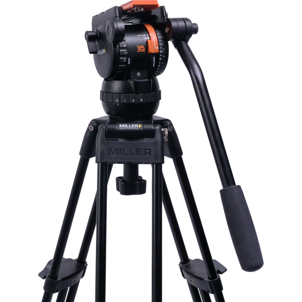 Miller Versa CXV2 Head, Toggle 75 2-Stage Alloy Tripod, Ground Spreader & Soft Case Kit - Image 2
