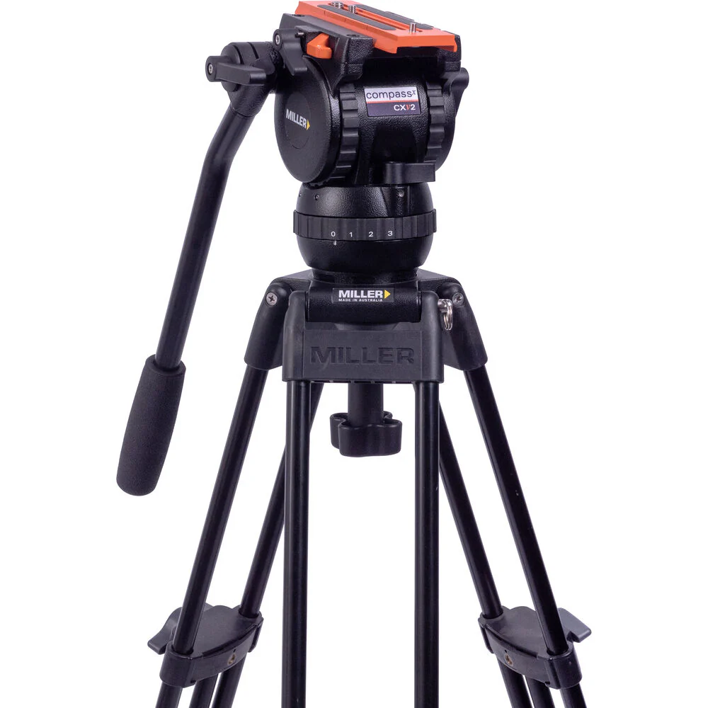 Miller Versa CXV2 Head, Toggle 75 2-Stage Alloy Tripod, Ground Spreader & Soft Case Kit - Image 3