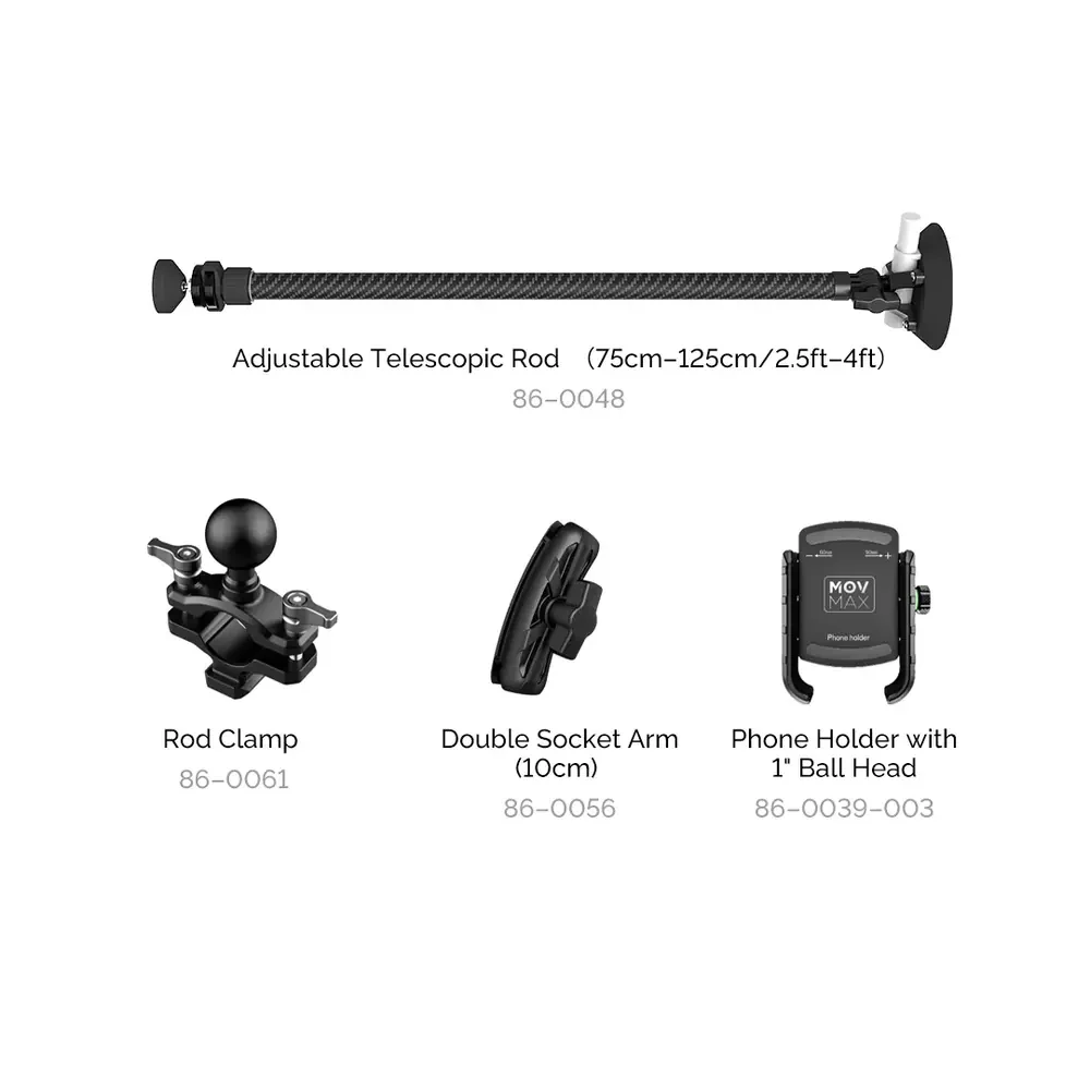 MOVMAX Adjustable Telescopic Rod Mobile Phone Kit - Image 4