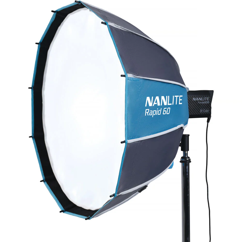 Nanlite 60cm Rapid Parabolic Soft Box for Forza 60 FC120 Evoke 150C - Image 6