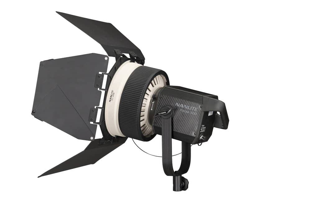 Nanlite Forza 500 Fresnel adaptor and Barn doors - Image 3
