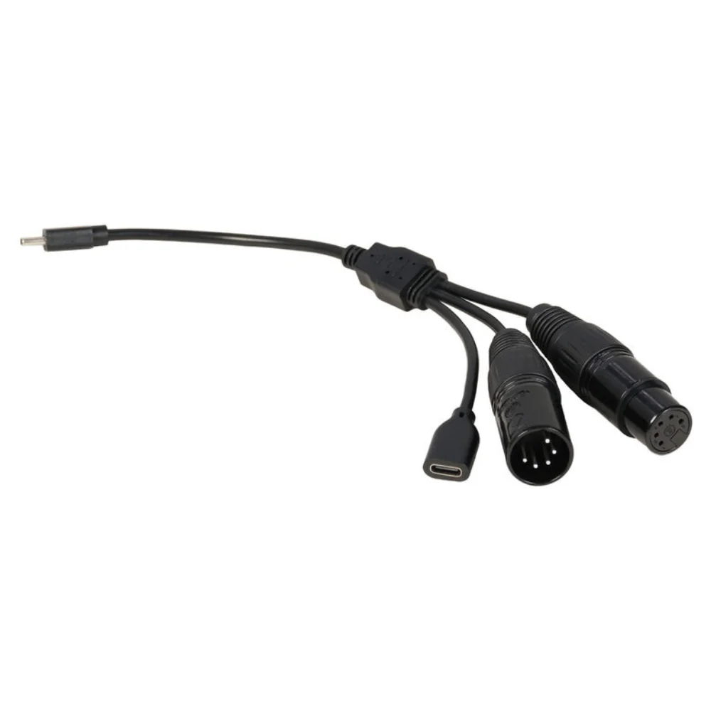 Nanlite USB-C to DMX Cable Splitter II for PavoTube II 6XR T8-7X PavoBulb 10C