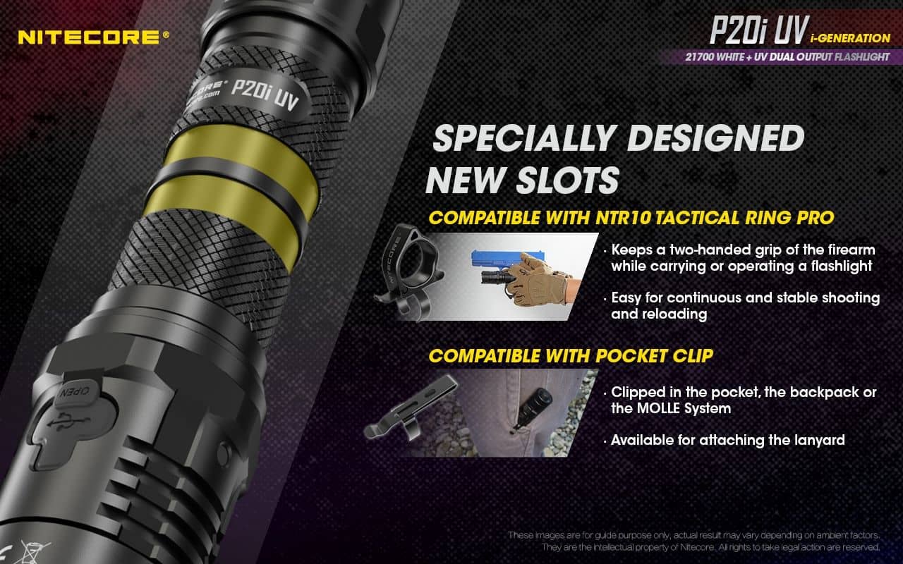 Nitecore P20i UV compact 1800 lumen USB-C rechargeable LED torch with UV output - Image 27