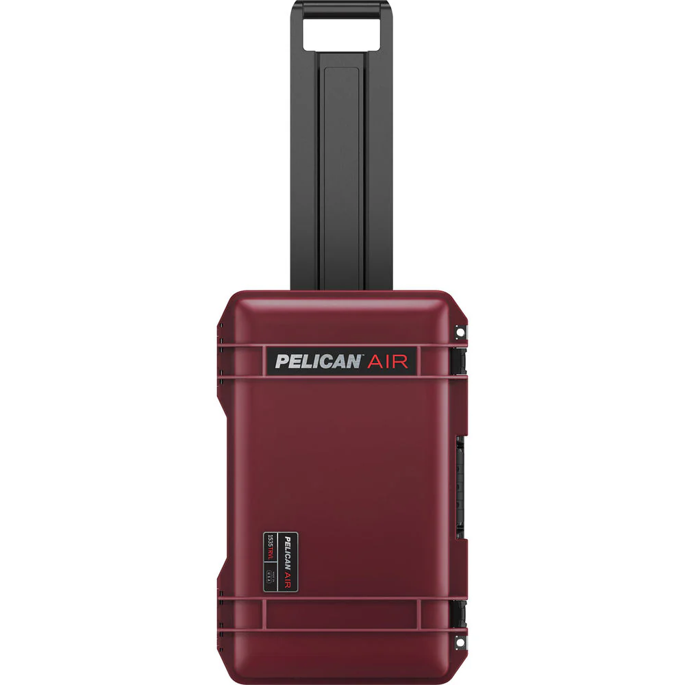 Pelican 1535TRVL Wheeled Carry-On Air Case with Lid Organizer and Packing Cubes (Oxblood)