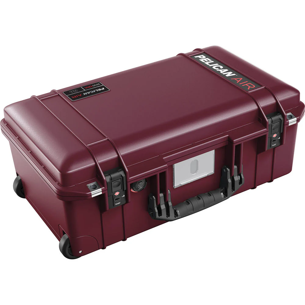 Pelican 1535TRVL Wheeled Carry-On Air Case with Lid Organizer and Packing Cubes (Oxblood) - Image 3