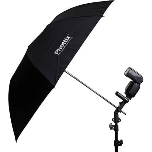 Phottix Double-Small 36" Folding Reflective Umbrella (Black /Silver) - Image 2