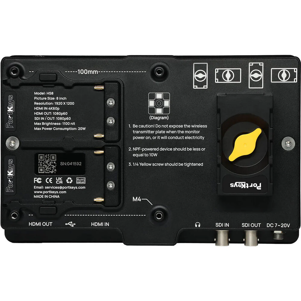 Portkeys HS8 8" 3G-SDI 4K HDMI/3G-SDI High-Bright Monitor with 3D LUT Support - Image 6