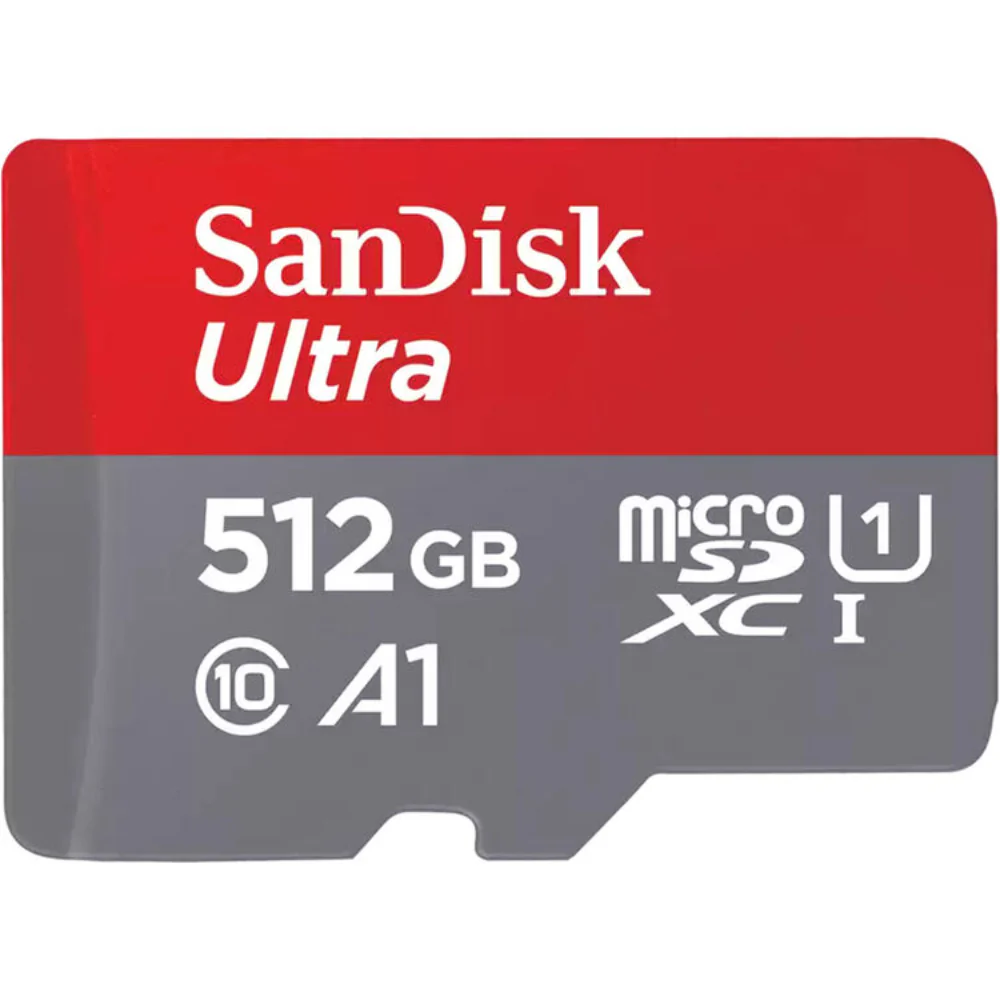 SanDisk Ultra microSDXC 512GB 150MB/s R UHS-I U1 C10 Card - SD Adapter