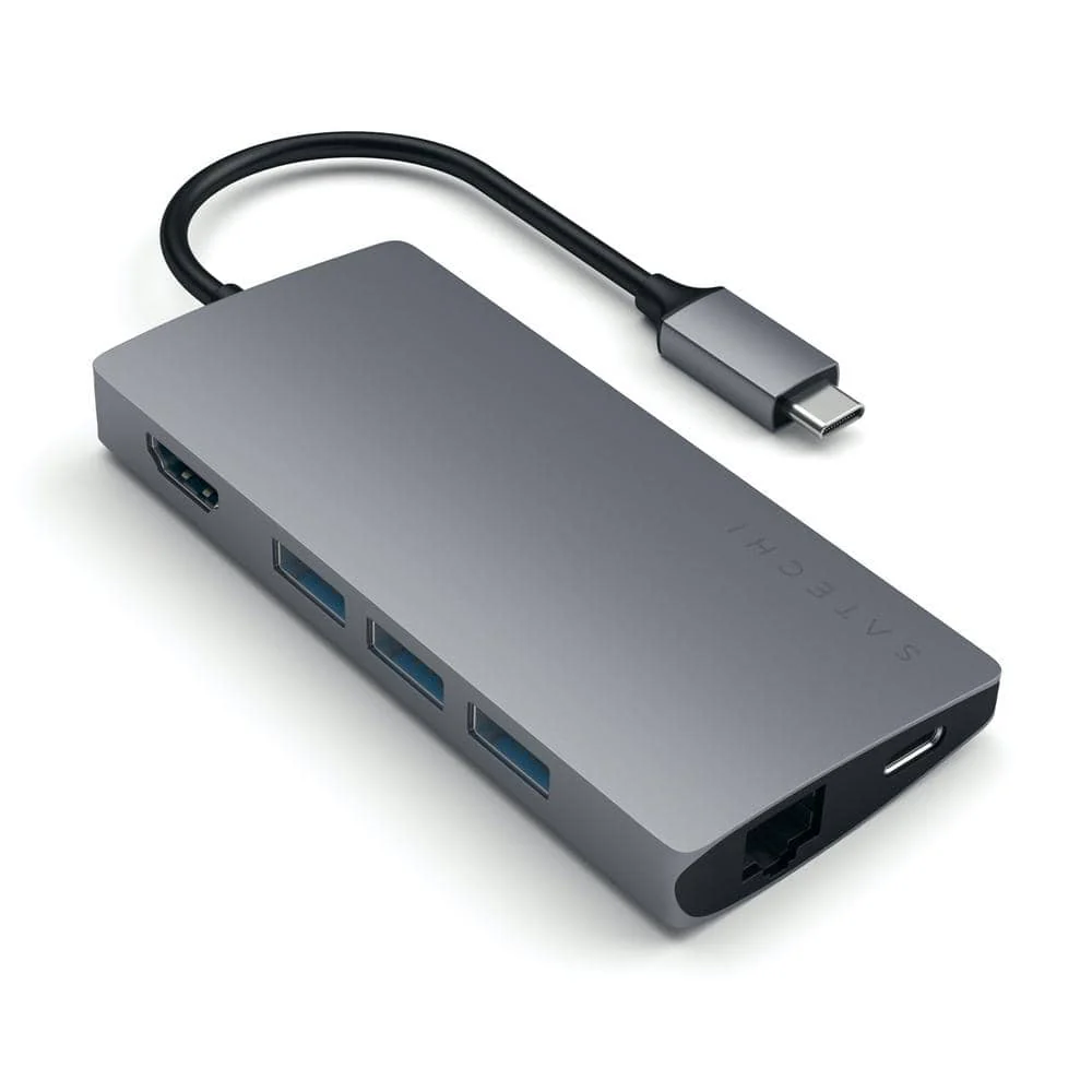 Satechi USB-C Multi-Port Adapter 4K HDMI w/ Ethernet V2 (Space Grey)