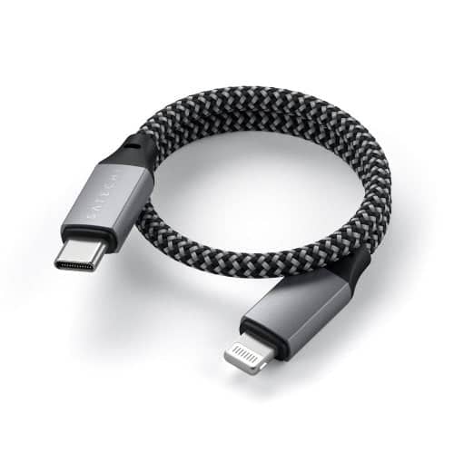 Satechi USB-C to Lightning Short Cable 25cm (Space Grey) - Image 2