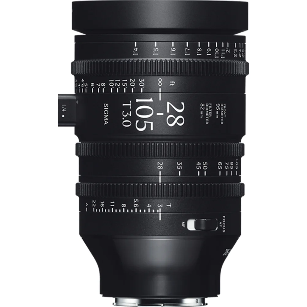 Sigma 28-105mm T3 Cine Zoom Lens with AF (PL-Mount, Feet)