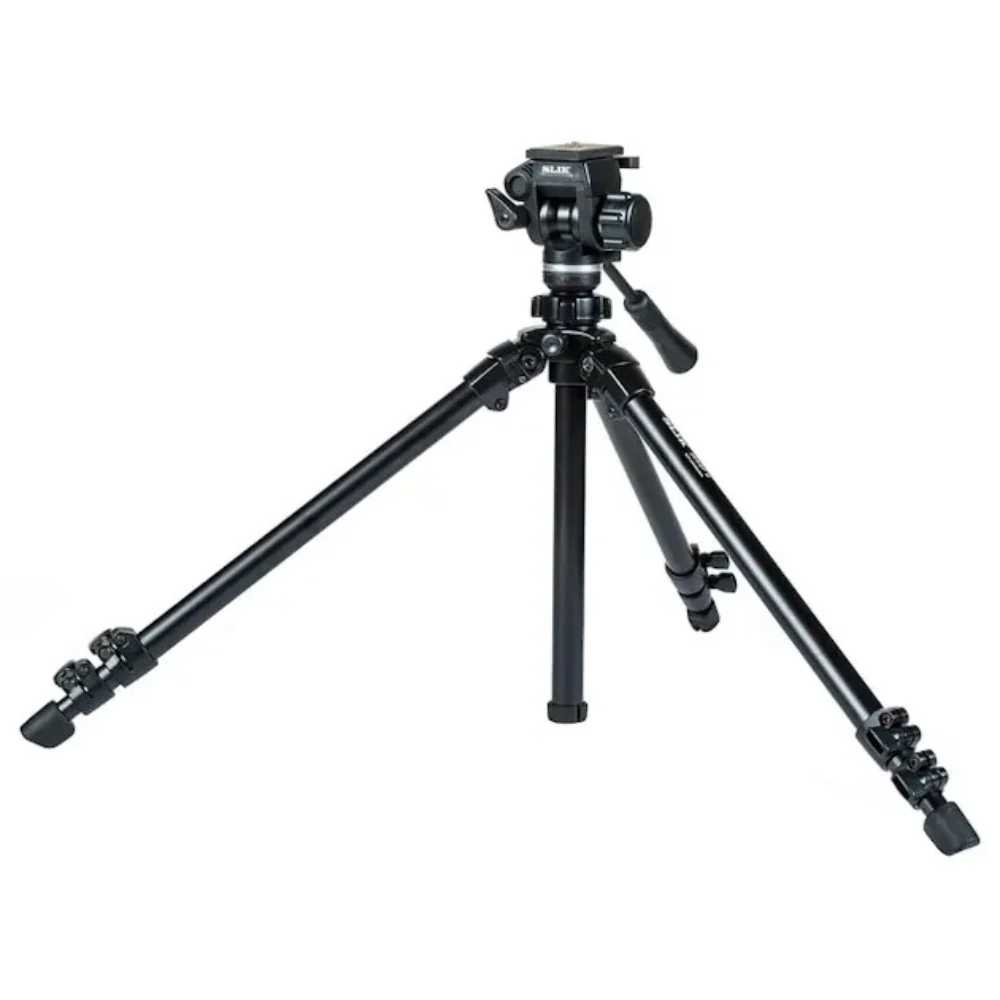 Slik 504QF II Aluminium Tripod with 504QF II Video Fluid Pan Head - Image 3