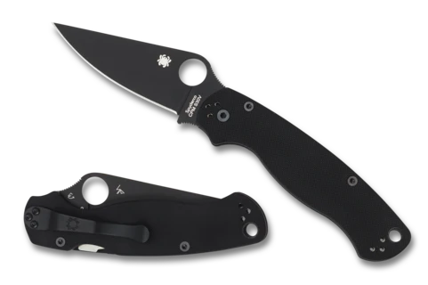 Spyderco Para Military 2 G-10 Black - Plain Black Blade