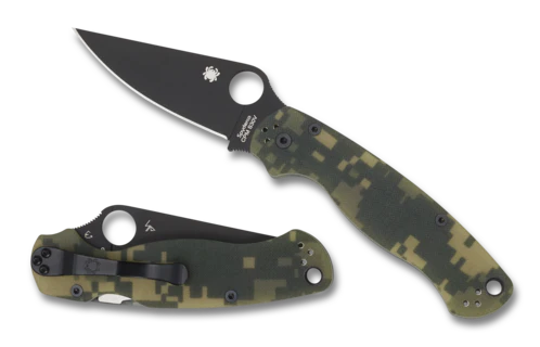 Spyderco Para Military 2 G-10 Camo - Plain Black Blade