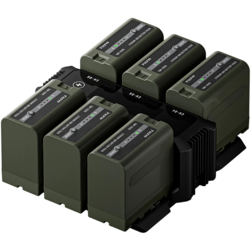 Tilta Foldable Charging Station for L-Series/NP-F Battery Kit (6 Batteries, US) - Black - Image 2