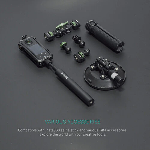 Tilta Full Camera Cage for Insta360 X3 - Titanium Gray - Image 3