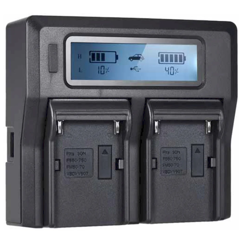 V-Gear VG-CHG9702 Dual Channel Pro Smart Charger for Sony NP-F L-Series Batteries