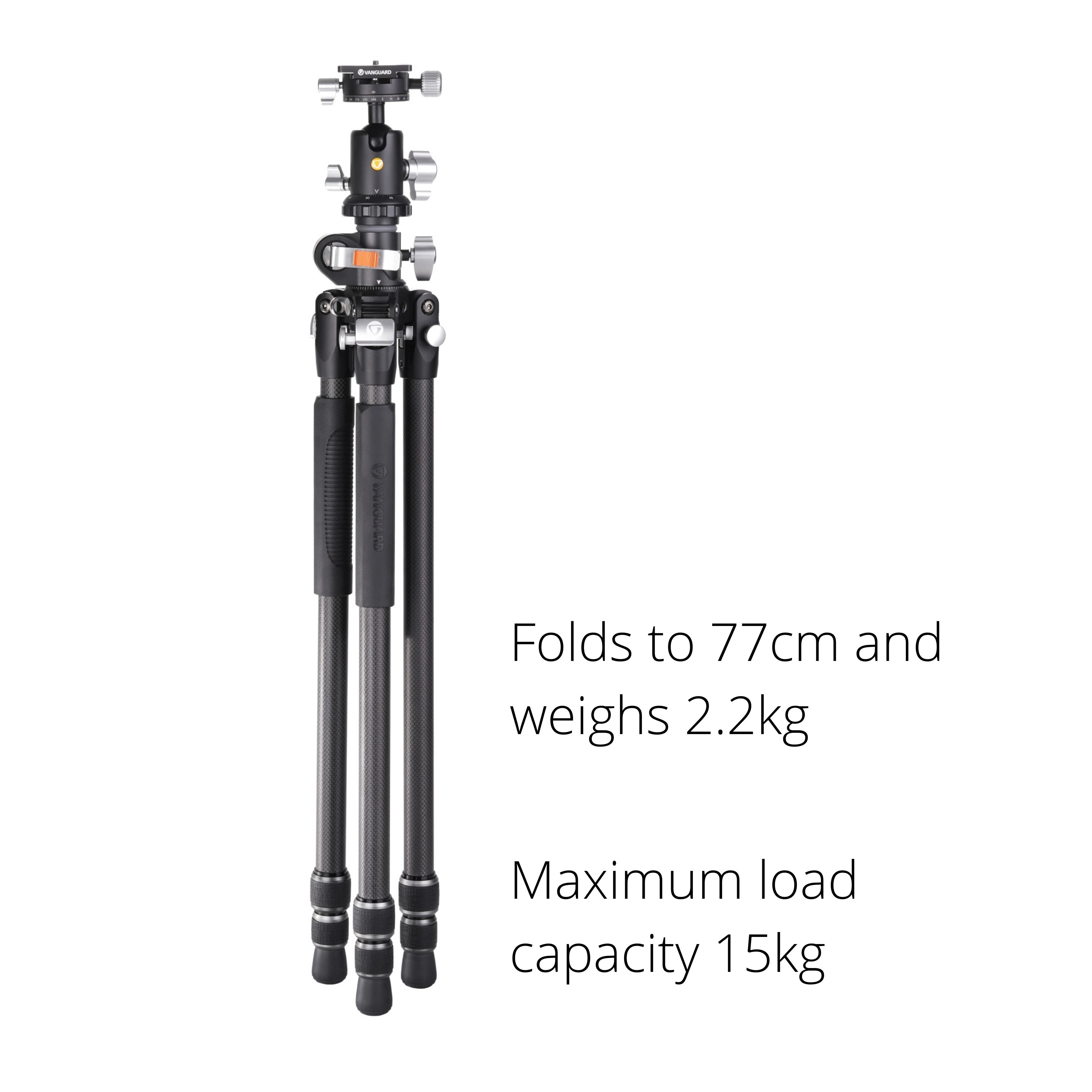 Vanguard VEO 3+ 263CB Carbon Fibre Pro Tripod / Monopod with BH-160S Ball Head - Image 3