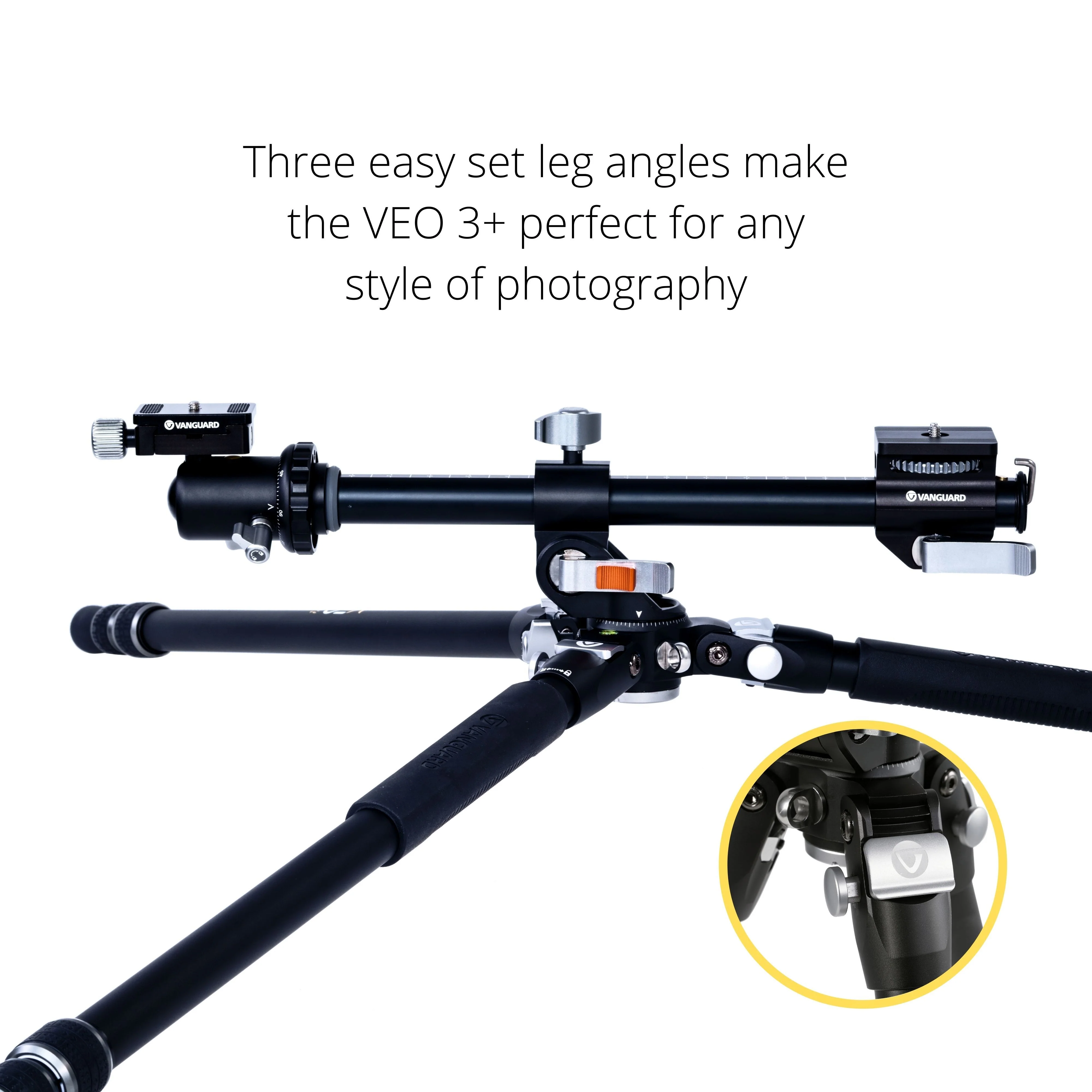 Vanguard VEO 3+ 263CB Carbon Fibre Pro Tripod / Monopod with BH-160S Ball Head - Image 7