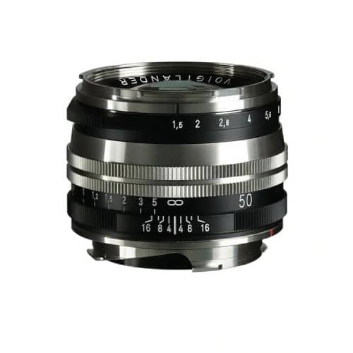 Voigtlander NOKTON Vintage Line 50mm f/1.5 Aspherical II SC Lens (Nickel) - Leica M Mount