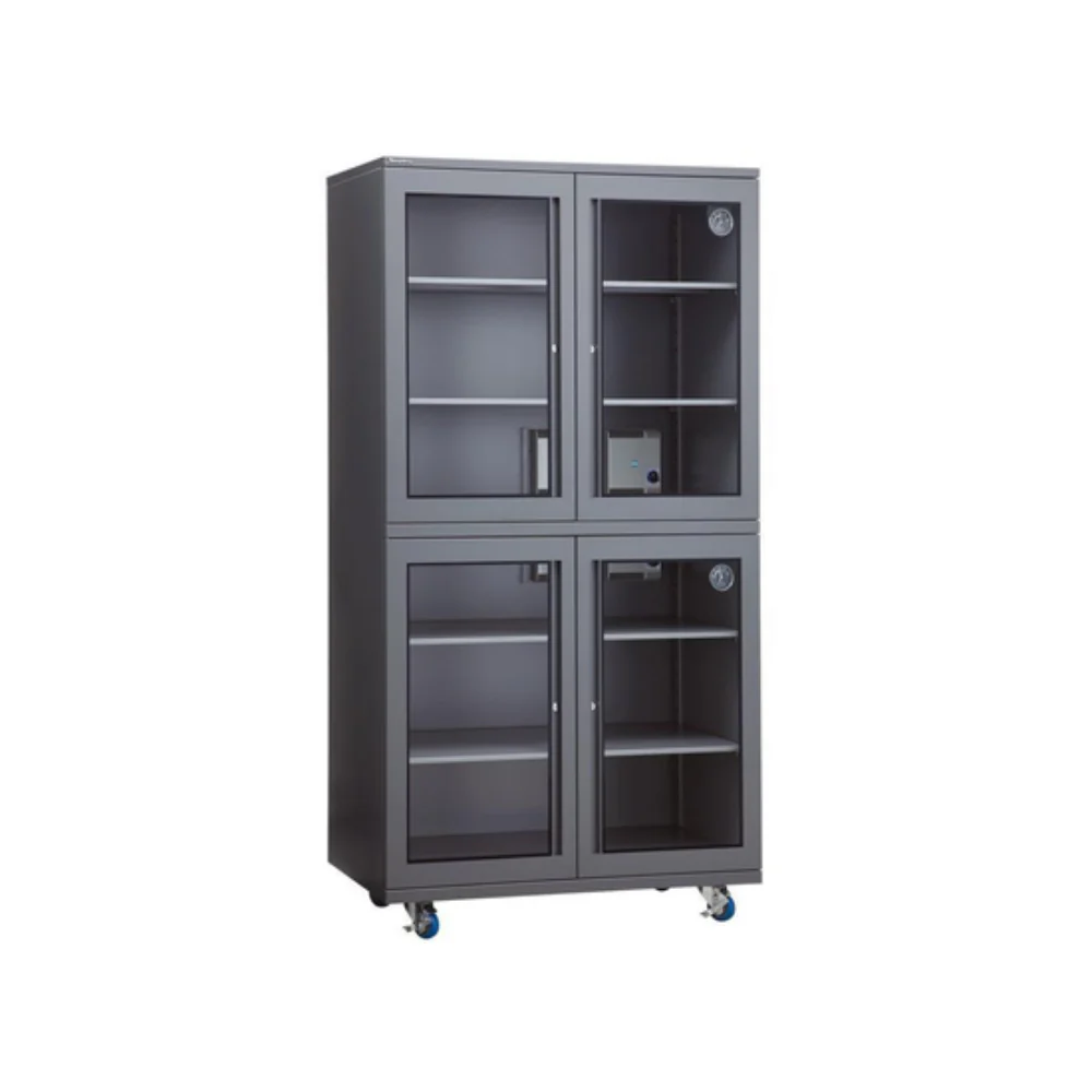 Wonderful AD-880D 870 Litre Dry Cabinet 4 Sections with 8 Trays and Digital Hygrometer (x2)