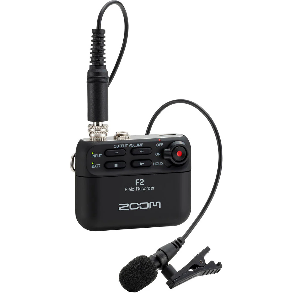 Zoom F2 Ultracompact Portable Field Recorder with Lavalier Microphone - Image 6